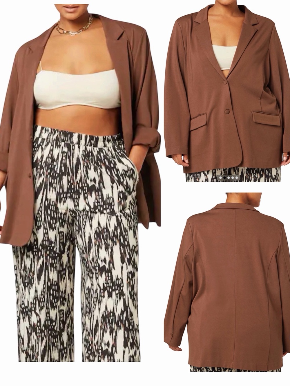 NWT Fransa Curve Blazer Plano Size 48